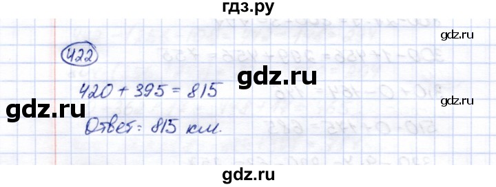 ГДЗ по математике 5 класс Перова  Для обучающихся с интеллектуальными нарушениями тысяча - 422, Решебник