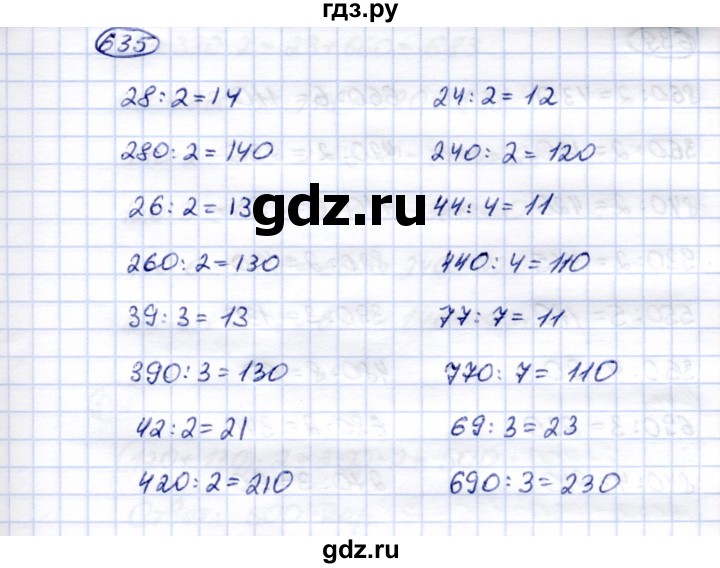ГДЗ по математике 5 класс Перова  Для обучающихся с интеллектуальными нарушениями тысяча - 635, Решебник