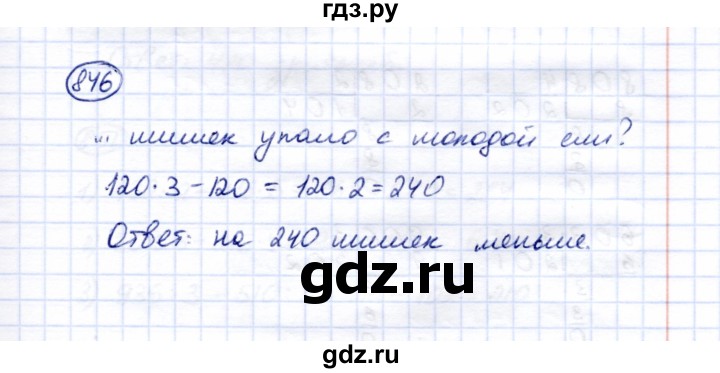 ГДЗ по математике 5 класс Перова  Для обучающихся с интеллектуальными нарушениями тысяча - 846, Решебник