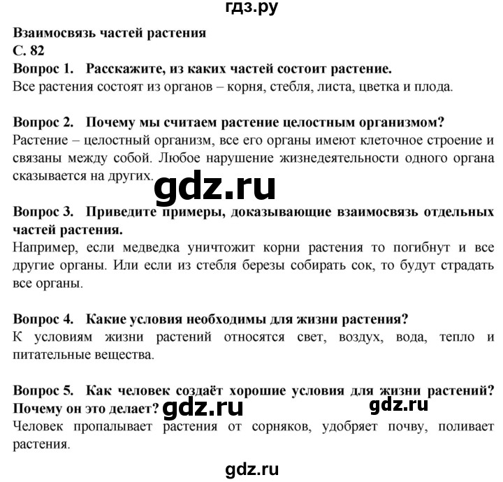 ГДЗ по биологии 7 класс Клепинина Растения. Бактерии. Грибы Для обучающихся с интеллектуальными нарушениями страница - 82, Решебник