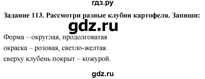 ГДЗ по биологии 7 класс Клепинина рабочая тетрадь Растения. Бактерии. Грибы. Для обучающихся с интеллектуальными нарушениями задание - 113, Решебник