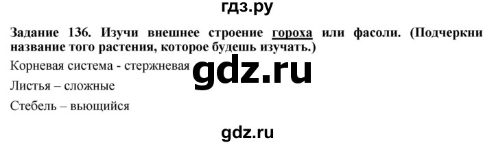 ГДЗ по биологии 7 класс Клепинина рабочая тетрадь Растения. Бактерии. Грибы. Для обучающихся с интеллектуальными нарушениями задание - 136, Решебник