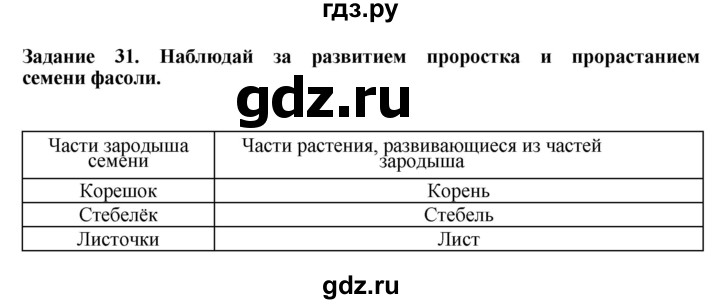 ГДЗ по биологии 7 класс Клепинина рабочая тетрадь Для обучающихся с интеллектуальными нарушениями задание - 31, Решебник