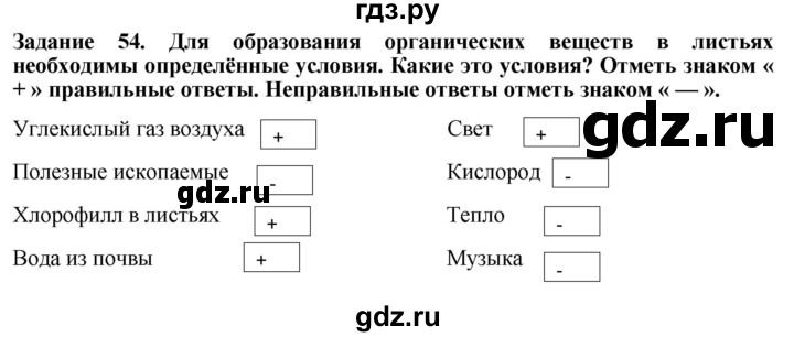 ГДЗ по биологии 7 класс Клепинина рабочая тетрадь Для обучающихся с интеллектуальными нарушениями задание - 54, Решебник