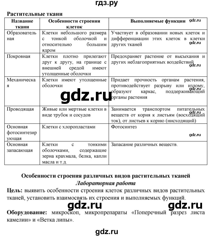 ГДЗ по биологии 6 класс Бодрова рабочая тетрадь  страница - 11, Решебник