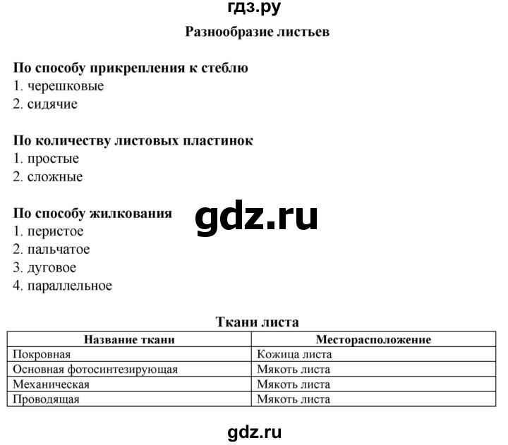 ГДЗ по биологии 6 класс Бодрова рабочая тетрадь  страница - 24, Решебник