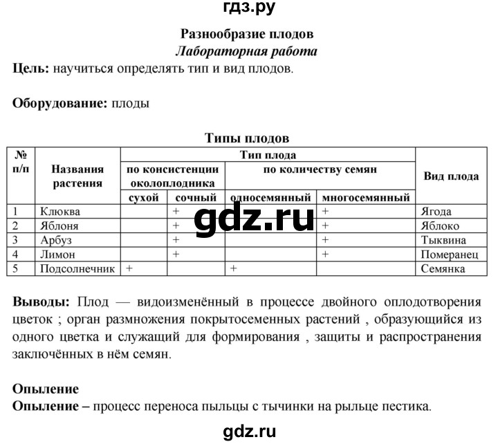 ГДЗ по биологии 6 класс Бодрова рабочая тетрадь  страница - 34, Решебник