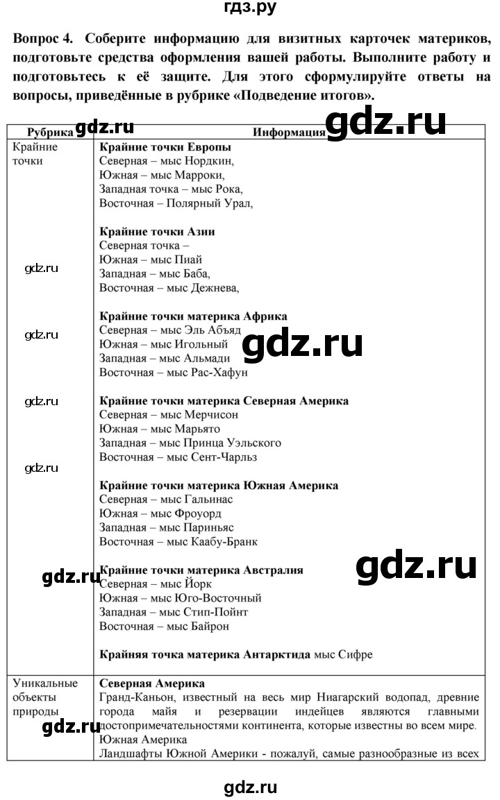 ГДЗ по географии 7 класс Дубинина практические работы (Алексеев)  практическая работа - 7, Решебник 2021