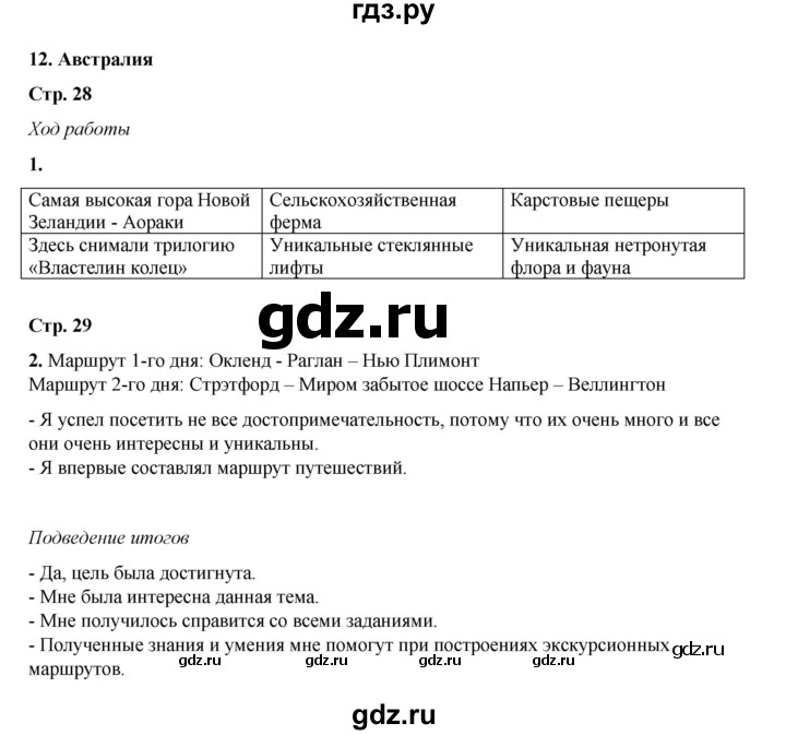 ГДЗ по географии 7 класс Дубинина практические работы (Алексеев)  практическая работа - 12, Решебник 2023