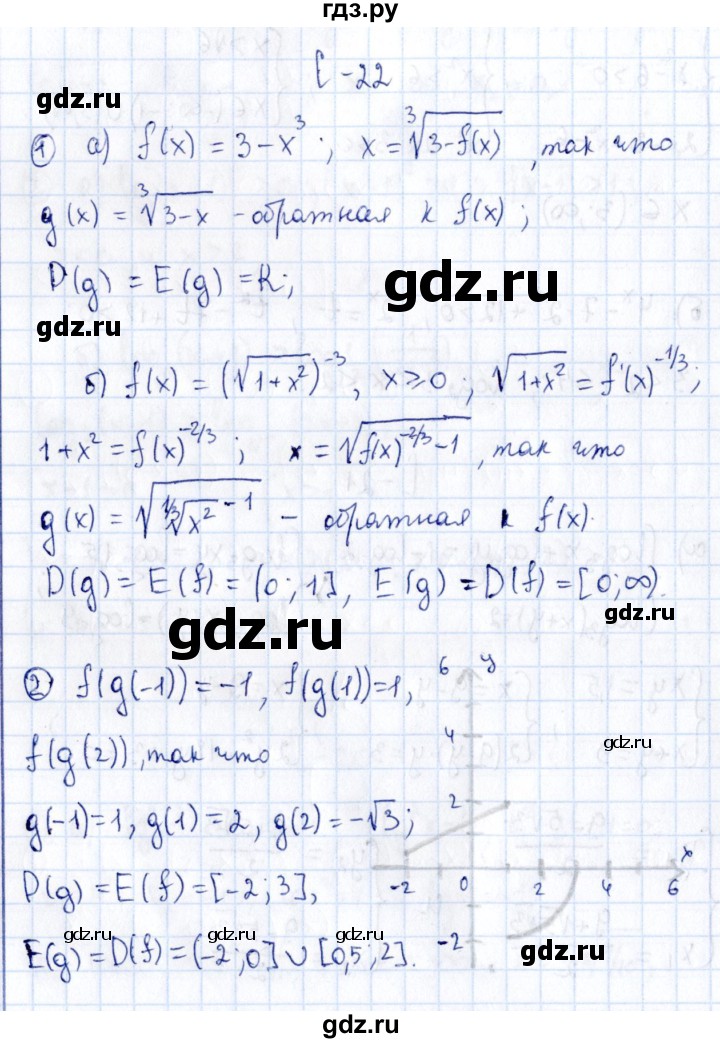 ГДЗ по алгебре 11 класс Ивлев дидактические материалы  самостоятельная работа / вариант 7 - 22, Решебник