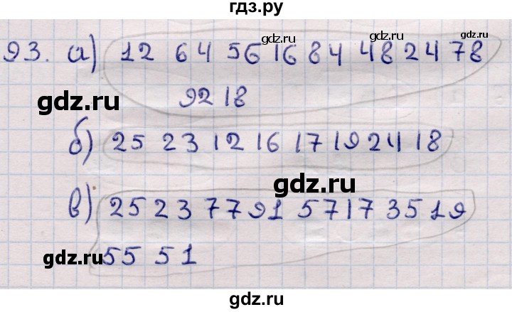 ГДЗ по информатике 5 класс Семенов   задание - 93, Решебник