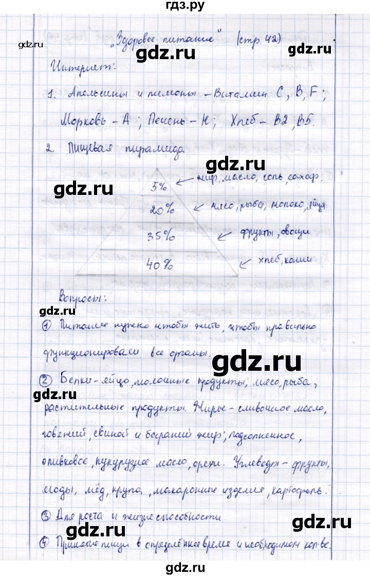 ГДЗ страница 42 технология 5 класс Синица, Симоненко