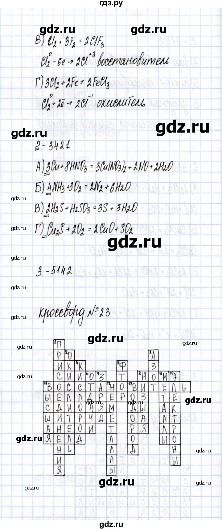 ГДЗ по химии 9 класс  Рябов тесты (неметаллы)  тест - 23, Решебник