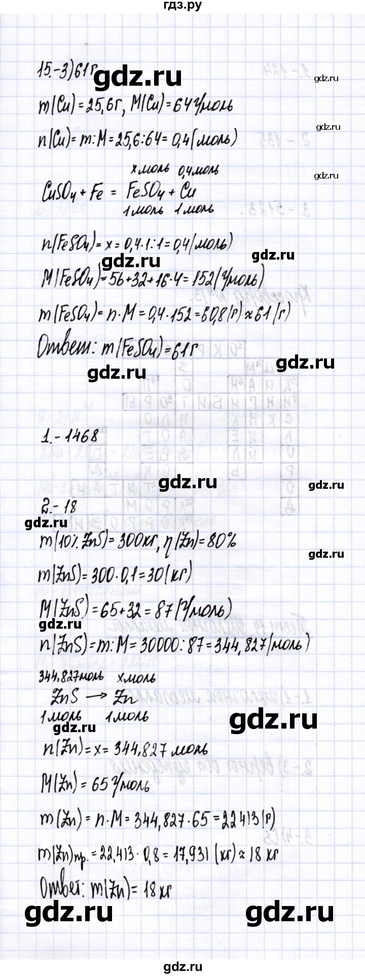 ГДЗ по химии 9 класс  Рябов тесты (металлы)  тема - 12, Решебник