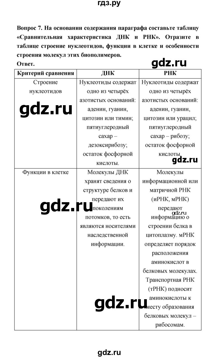 ГДЗ параграф 5 (страница) 33 биология 10 класс Беляев, Дымшиц