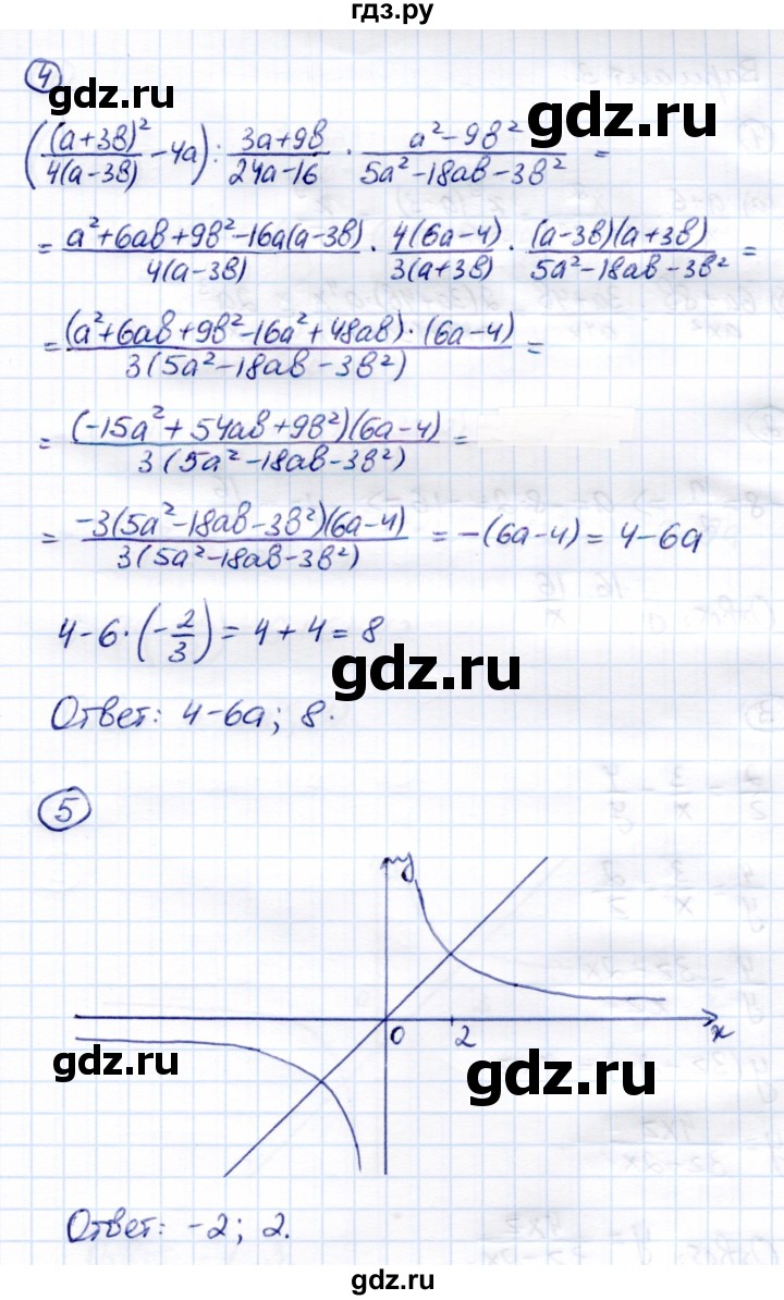 ГДЗ по алгебре 8 класс  Глазков Контрольные измерительные материалы (ким)  контрольная работа / контрольная работа 2 (вариант) - 2, Решебник
