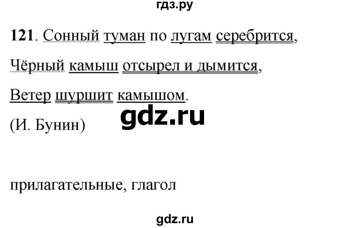 ГДЗ по русскому языку 6 класс Якубовская  Для обучающихся с интеллектуальными нарушениями упражнение - 121, Решебник