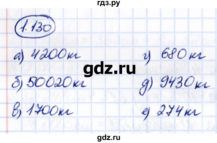 ГДЗ по математике 5 класс Виленкин   §1 - 1.130, Решебник к учебнику 2021