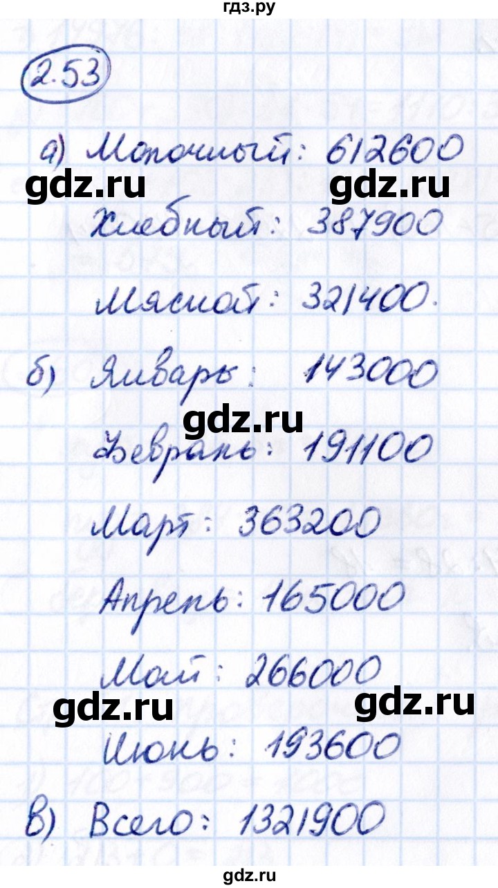 ГДЗ по математике 5 класс Виленкин   §2 - 2.53, Решебник к учебнику 2021
