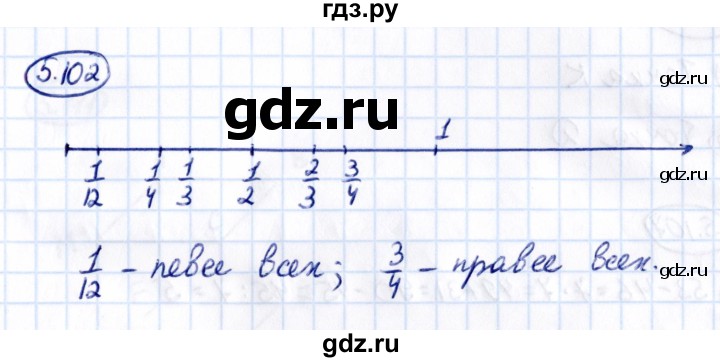 ГДЗ по математике 5 класс Виленкин   §5 - 5.102, Решебник к учебнику 2021