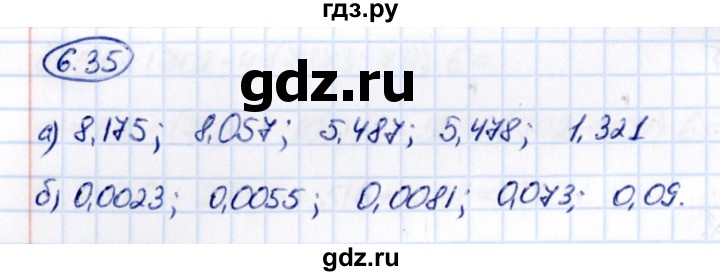 ГДЗ по математике 5 класс Виленкин   §6 - 6.35, Решебник к учебнику 2021