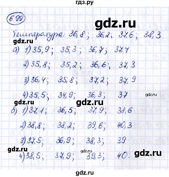 ГДЗ по математике 5 класс Виленкин   §6 - 6.99, Решебник к учебнику 2021