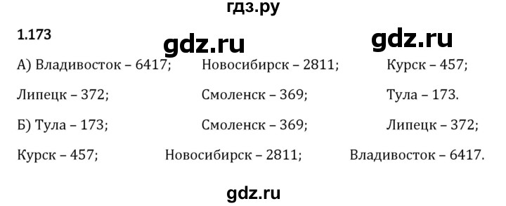 ГДЗ по математике 5 класс Виленкин   §1 - 1.173, Решебник к учебнику 2023