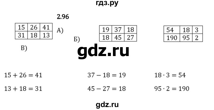 ГДЗ по математике 5 класс Виленкин   §2 - 2.96, Решебник к учебнику 2023