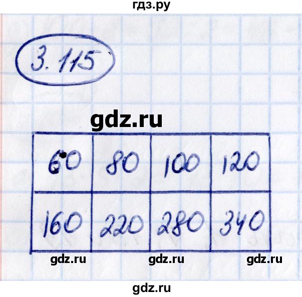ГДЗ по математике 5 класс Виленкин   §3 / упражнение - 3.115, Решебник 2021