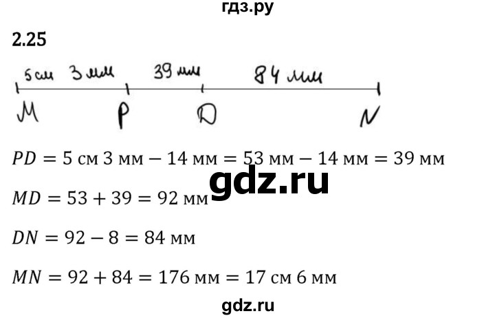 Гдз по математике за 5 класс Виленкин, Жохов, Чесноков ответ на номер № 2.25, Решебник 2024