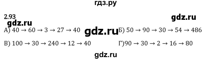 Гдз по математике за 5 класс Виленкин, Жохов, Чесноков ответ на номер № 2.93, Решебник 2024