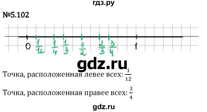 Гдз по математике за 5 класс Виленкин, Жохов, Чесноков ответ на номер № 5.102, Решебник 2024