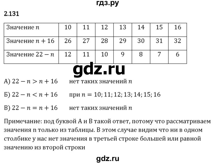 Гдз по математике за 5 класс Виленкин, Жохов, Чесноков ответ на номер № 2.131, Решебник 2024