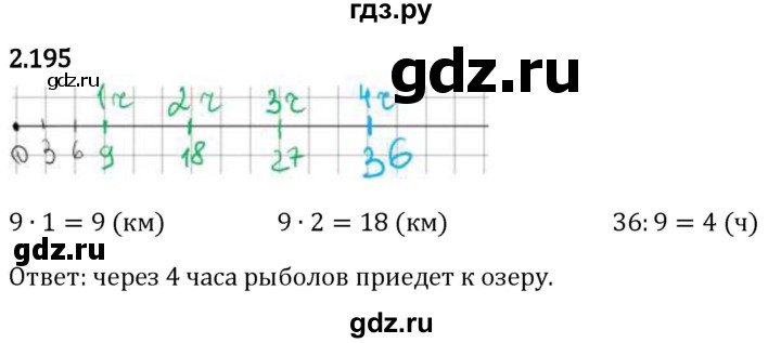 Гдз по математике за 5 класс Виленкин, Жохов, Чесноков ответ на номер № 2.195, Решебник 2024