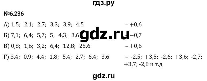 Гдз по математике за 5 класс Виленкин, Жохов, Чесноков ответ на номер № 6.236, Решебник 2024