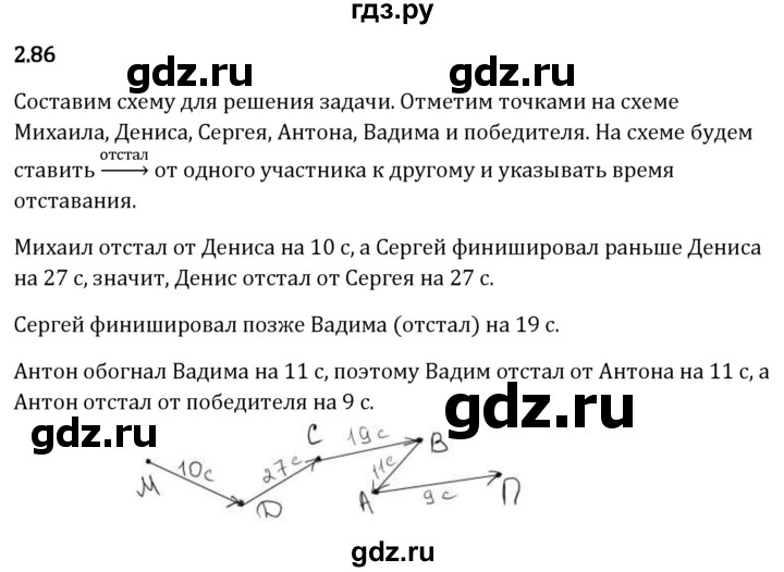 Гдз по математике за 5 класс Виленкин, Жохов, Чесноков ответ на номер № 2.86, Решебник 2026