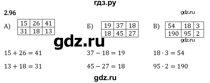 Гдз по математике за 5 класс Виленкин, Жохов, Чесноков ответ на номер № 2.96, Решебник 2026