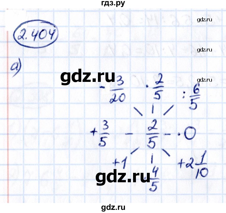 Гдз по математике за 6 класс Виленкин, Жохов, Чесноков ответ на номер № 2.404, Решебник 2021