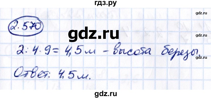 ГДЗ по математике 6 класс Виленкин   §2 / упражнение - 2.570, Решебник к учебнику 2021