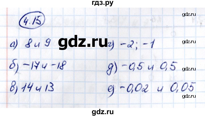 Гдз по математике за 6 класс Виленкин, Жохов, Чесноков ответ на номер № 4.15, Решебник 2021