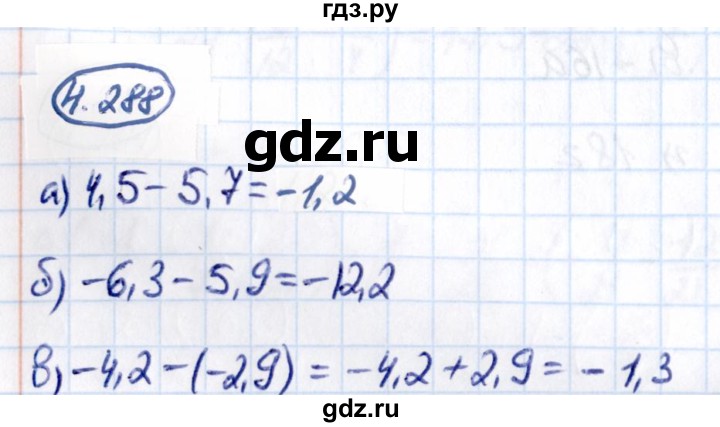Гдз по математике за 6 класс Виленкин, Жохов, Чесноков ответ на номер № 4.288, Решебник 2021