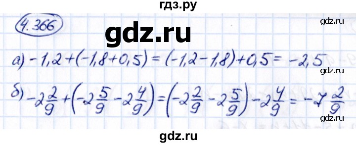 Гдз по математике за 6 класс Виленкин, Жохов, Чесноков ответ на номер № 4.366, Решебник 2021