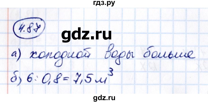 Гдз по математике за 6 класс Виленкин, Жохов, Чесноков ответ на номер № 4.87, Решебник 2021