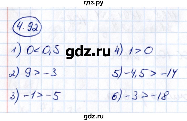 Гдз по математике за 6 класс Виленкин, Жохов, Чесноков ответ на номер № 4.92, Решебник 2021