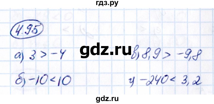 Гдз по математике за 6 класс Виленкин, Жохов, Чесноков ответ на номер № 4.95, Решебник 2021