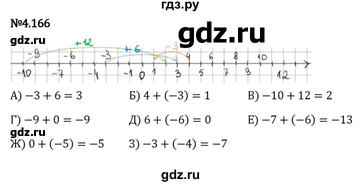 ГДЗ по математике 6 класс Виленкин   §4 / упражнение - 4.166, Решебник к учебнику 2023