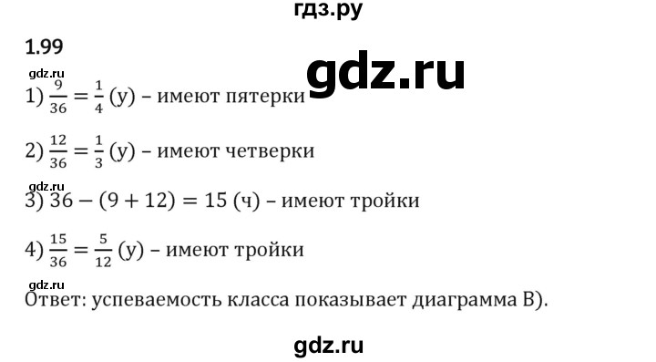 Гдз по математике за 6 класс Виленкин, Жохов, Чесноков ответ на номер № 1.99, Решебник 2024