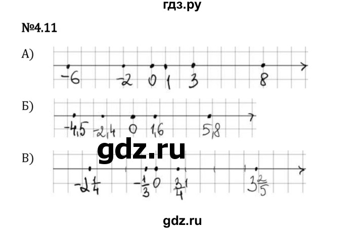 Гдз по математике за 6 класс Виленкин, Жохов, Чесноков ответ на номер № 4.11, Решебник 2024