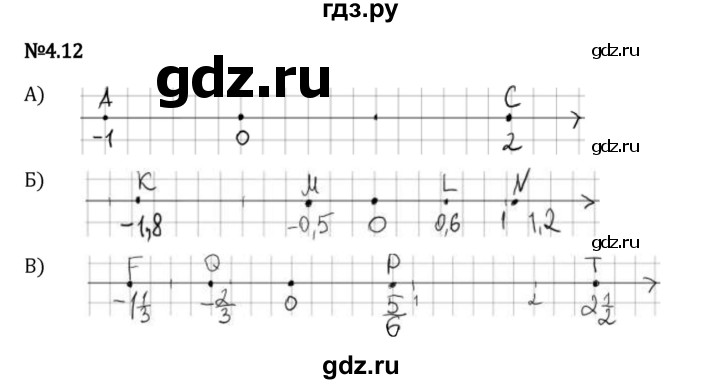 Гдз по математике за 6 класс Виленкин, Жохов, Чесноков ответ на номер № 4.12, Решебник 2024