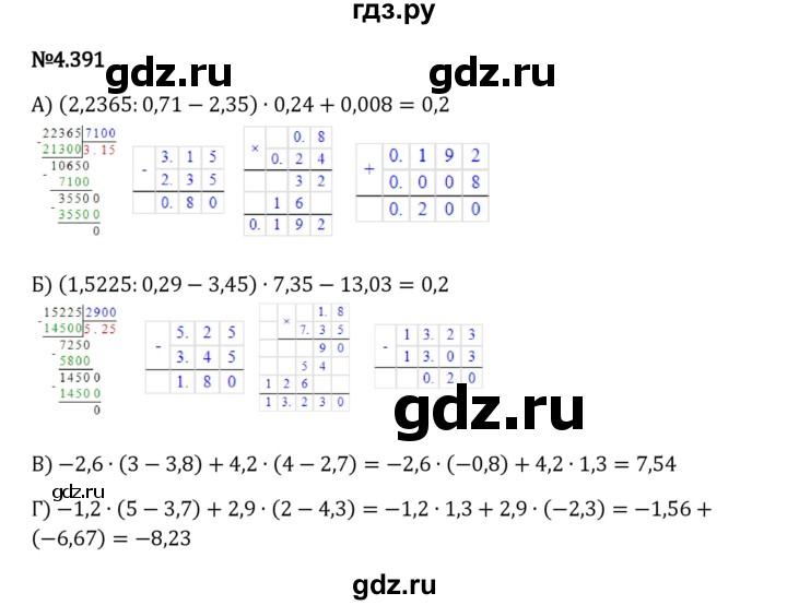 Гдз по математике за 6 класс Виленкин, Жохов, Чесноков ответ на номер № 4.391, Решебник 2024